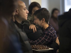 Members of the University of Windsor community gathered at the E.D. Lumley Centre for Engineering Innovation on Wednesday, Jan. 8, 2020, to mourn the passing of at least five local students among the 176 passengers and crew of Ukrainian International Airlines Flight PS752 killed after takeoff from Iran's capital of Tehran earlier that day.