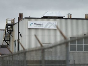 The exterior of the Nemak plant in Windsor is pictured Thursday, Jan, 30, 2020.