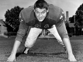 This undated photo provided by the NFL shows Detroit Lions defensive tackle Alex Karras. Karras, who gained fame in the NFL as a fearsome defensive lineman and later as an actor, died at home in Los Angeles on Oct. 10, 2012. He was 77.