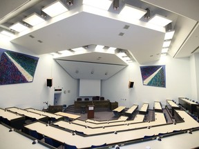 The Moot Court room at Ron W. Ianni Faculty of Law building at University of Windsor.