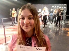 Krisalyn Bellavance, 13, of Windsor, is a member of the all-girl pop-rock band Girl Pow-R that has been nominated for the Children's Album of the Year at the Juno Awards.