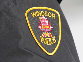 A Windsor Police Service badge is seen in 2020.