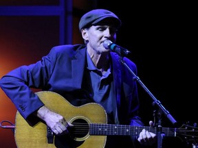 Musician James Taylor performs onstage at the USC Shoah Foundation Ambassadors for Humanity Gala honoring William Clay Ford, Jr. at the Henry Ford Museum on September 10, 2015 in Dearborn, Michigan.