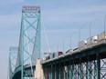The Ambassador Bridge is shown in this October 2019 file photo.