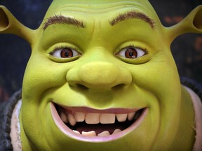 (FILES)Shrek poses after being honored by a Star on the Hollywood Walk of Fame in Hollywood, California on May 20, 2010.