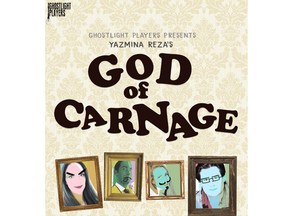 God of Carnage, the latest production from local theatre group Ghost Light Players, hits the stage next starting March 6, 2020, at The Shadowbox Theatre.