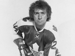 Toronto Maple Leafs defenceman Brian Glennie is shown in a handout photo from the 1975-76 NHL season. Former NHL defenceman Glennie, who spent most of his 10-year career with the Toronto Maple Leafs, has died. He was 73.