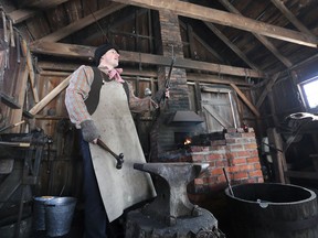 Duncan Wright, an interpreter at the John R. Park Homestead in Essex, shows what life was like back in the day, on Feb. 20,200.