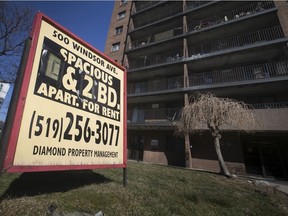 A rental sign outside of 500 Windsor Ave., is pictured Thursday, February 20, 2020.