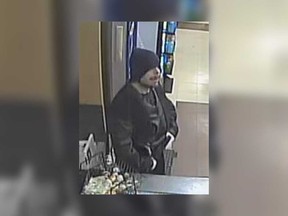A security camera image of a robber at the Circle K location at 991 Ouellette Ave. in Windsor on Feb. 24, 2020.