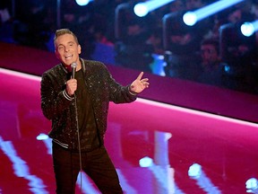 Stand-up comedian Sebastian Maniscalco performing in Newark,  New Jersey, in August 2019.