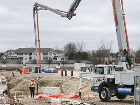 The construction site for a new student residence at the St. Clair College main campus in Windsor is shown on Wednesday, February, 5, 2020.