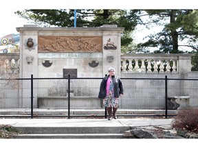 Windsor, Ontario. March 4, 2020. Cathy Masterson, City of Windsor manager of cultural affairs at Boer War monument at Jackson Park.