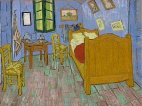 "The Bedroom," 1889, Vincent van Gogh, Dutch; oil on canvas. The Art Institute of Chicago, Helen Birch Bartlett Memorial Collection, 1926.317.