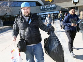 St. Clair College culinary student Marlin Deacon had to clear out some personal items after the college announced a move to online classes Friday.  Deacon and other culinary students will still have some labs to complete at the campus. But their theory classes move to online.