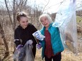 Natalie Litt and her daughter Hazel Litt were back at it Wednesday, collecting litter and garbage near the Grand Marais Drain.  They collected over 40 bags of garbage which was picked up earlier Wednesday.