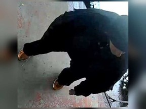 A surveillance camera image of a break-in thief who targeted a residence on Campbell Avenue on Feb. 13, 2020.
