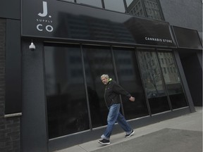 Opening for business. The exterior of the J. Supply Co. cannabis store on Ouellette Avenue is shown on March 16, 2020. It opens on Saturday.