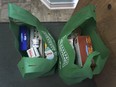 Food donation bags are shown at the Windsor Homes Coalition on Howard Avenue on Friday.