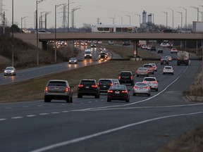 Traffic on the E. C. Row Expressway near Central Avenue on Dec. 5, 2019.