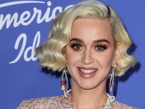 Katy Perry attends the premiere event for "American Idol" hosted by ABC at Hollywood Roosevelt Hotel on Feb. 12, 2020 in Hollywood, Calif. (Jon Kopaloff/Getty Images)
