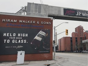 The Hiram Walker & Sons Distillery in Windsor, ON. is shown on Thursday, March 19, 2020. The company has started to produce hand sanitizer to help fight the spread of COVID-19.