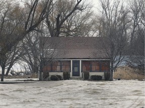 The elevated water level of the Thames River is shown at Lighthouse Cove in Lakeshore in this Jan. 16, 2020, file photo