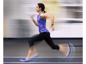 Local Olympic athlete Noelle Montcalm works out at the St. Denis Centre in Windsor on Tuesday, March 3, 2020.