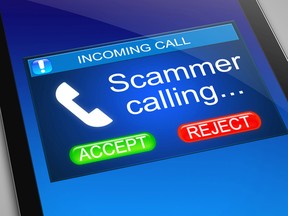If only scammers were this easy to identify: An illustration image of a phone scam.