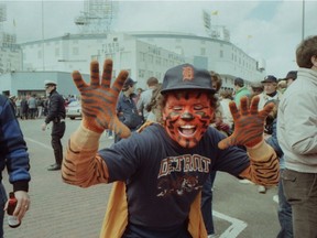 DETROIT,  MI:. APRIL 8, 1985 -- Detroit Tiger fans attend opening day of the 1985 season at Tiger Stadium, April 8, 1985 - the first regular season game since the Tigers defeated the San Diego Padres in the World Series the previous year.  The Tigers defeated the Indians 5-4 to start the season 1-0.