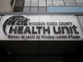 The Windsor-Essex County Health Unit is pictured on March 19, 2020.