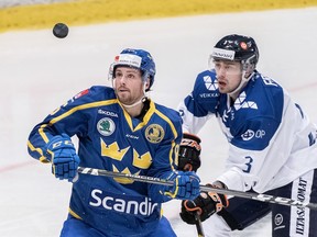 Sweden's Mathias Brome (left) agreed to a one-year deal with the Detroit Red Wings on Wednesday.