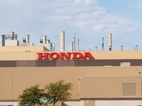 The Honda Canada manufacturing plant in Alliston, Ont. is pictured in this file photo.
