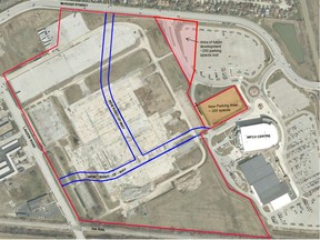 Proposed WFCU parking lot.