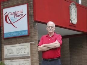 Building a bubble. Cardinal Place owner Mike Cardinal is shown outside the west Windsor seniors residence on Wednesday, April 1, 2020. Access to visitors — and venturing out by residents — is being tightly restricted in the fight against COVID-19, which is particularly deadly for seniors who contract the virus.