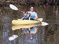 Summer in April. Kayak captain Courtney St. Pierre takes her daughter Ellie Hamelin, 8, for a cruise near River Canard in LaSalle on April 8, 2020. Wednesday saw the local temperature shoot up to 21 C on a gorgeous, mostly sunny day. Thursday will be mostly cloudy with the high sinking to 8 C, below average for the season.