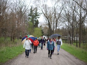 The first Jane's Walk of the weekend, led by TJ and Jess Bondy, takes place in and around the Spring Garden conservation area on May 3, 2019.