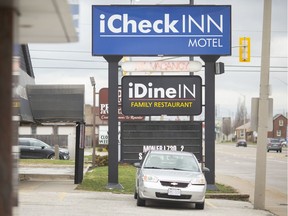 The iCheck INN Motel, which the City of Windsor designated to host homeless people with COVID-19, is pictured, Wednesday, April 1, 2020.