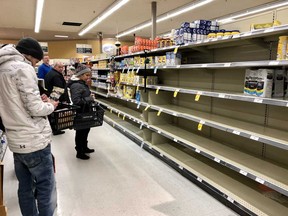 Following the announcement of COVID-19 becoming a pandemic on March 12, local grocery stores saw low supplies of essentials like flour.