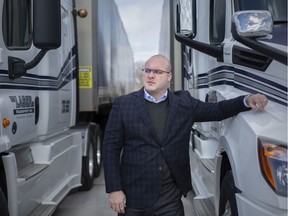 Adam Pernasilici, Vice President of Laser Transport, is pictured at Laser Transport in Windsor, Thursday, April 16, 2020. DAX MELMER/Windsor Star