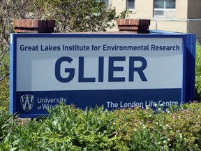 The Great Lakes Institute for Environmental Research sign is shown in this file photo.
