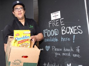 Green Heart Kitchen co-owner Dennis Rogers of Kingsville has been giving out free food boxes, with no questions asked.