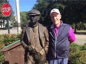 Accomplished amateur golfer Bill Sheldon is shown with a statue of Donald Ross at Pinehurst, in North Carolina, where he played in the 2018 United States Senior Golf Association tournament. Sheldon, who competed in every Western Ontario Amateur championship since its inception in 1964, died April 30, 2020, at the age of 76.