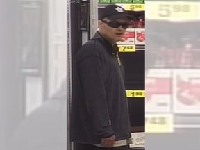 Windsor police are asking for the public's help in identifying the suspect in this image taken from surveillance footage at a local business.