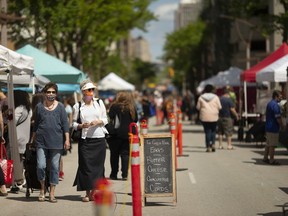 The Downtown Windsor Farmers' Market on its opening day on May 30, 2020.