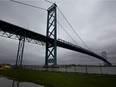 The Ambassador Bridge is pictured, Monday, May 18, 2020.