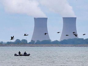 AMHERSTBURG, ONTARIO - MAY 26, 2017 - The Enrico Fermi Nuclear Generating Station is seen over Lake Erie across from Amherstburg, Ontario on May 26, 2017. (JASON KRYK/Windsor Star)     2017maypom