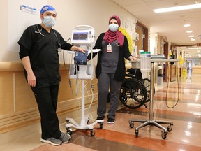 Hôtel-Dieu Grace Healthcare nurses Jay Haroun (left) and Nour Khalife.