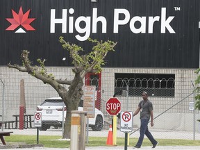 The High Park Gardens cannabis growing facility in Leamington, owned by Tilray Inc., is shown on Wednesday, May 27, 2020. It is scheduled to be shut down.