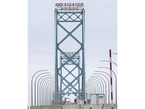 WINDSOR, ON. MAY 19, 2020 -  The Ambassador Bridge is shown on Tuesday, May 19, 2020.